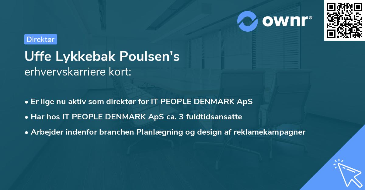 Uffe Lykkebak Poulsen's erhvervskarriere kort