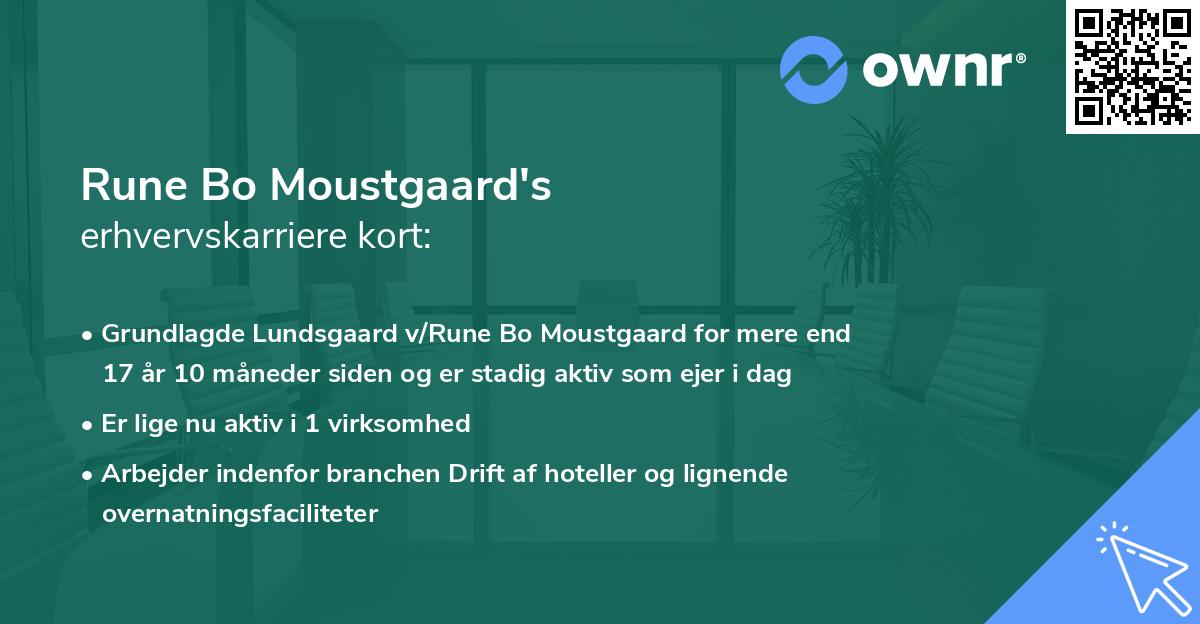 Rune Bo Moustgaard's erhvervskarriere kort