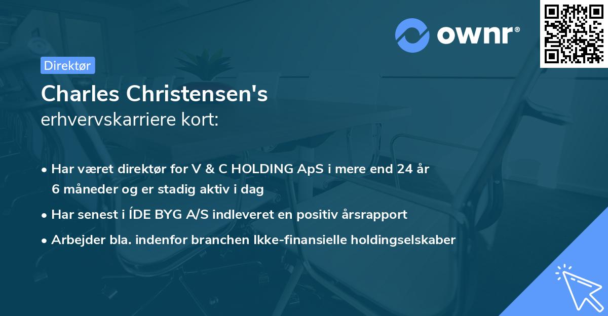 Charles Christensen's erhvervskarriere kort
