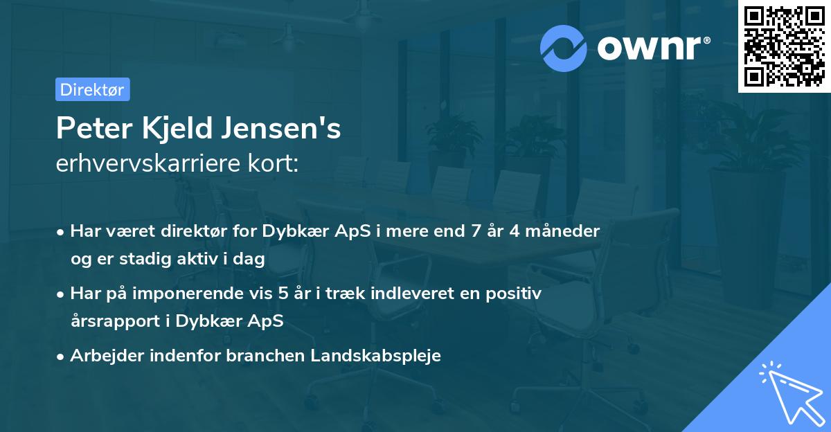 Peter Kjeld Jensen's erhvervskarriere kort