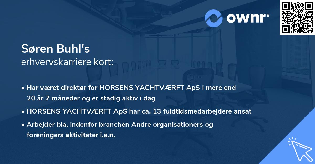 Søren Buhl's erhvervskarriere kort