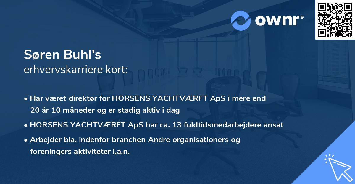 Søren Buhl's erhvervskarriere kort