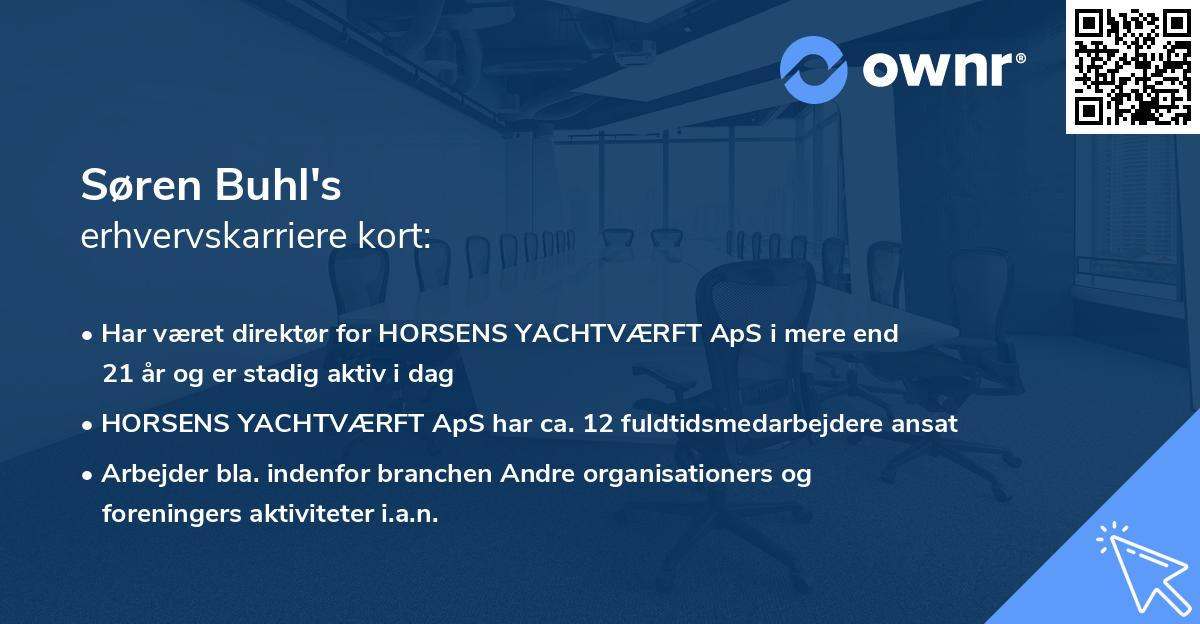 Søren Buhl's erhvervskarriere kort