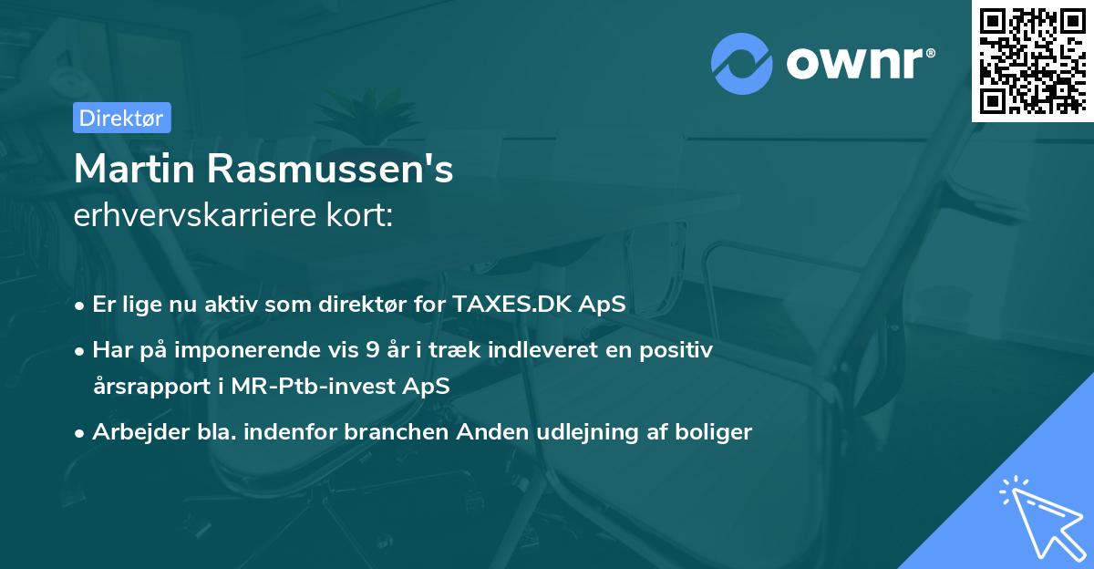 Martin Rasmussen's erhvervskarriere kort