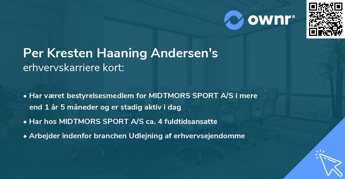 Per Kresten Haaning Andersen's erhvervskarriere kort