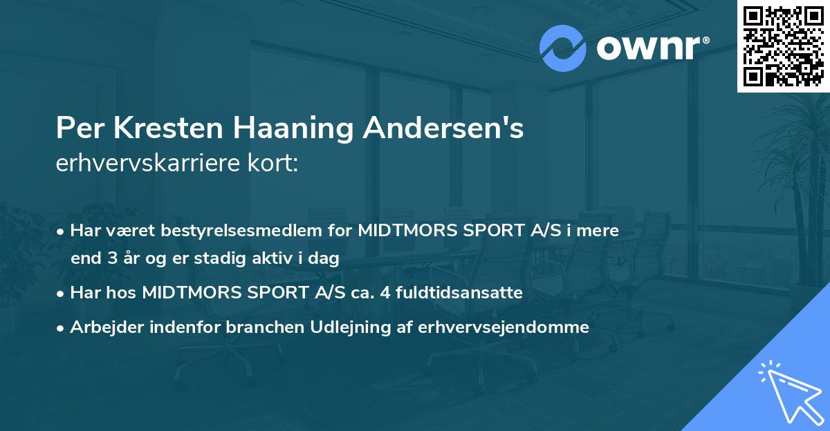 Per Kresten Haaning Andersen's erhvervskarriere kort
