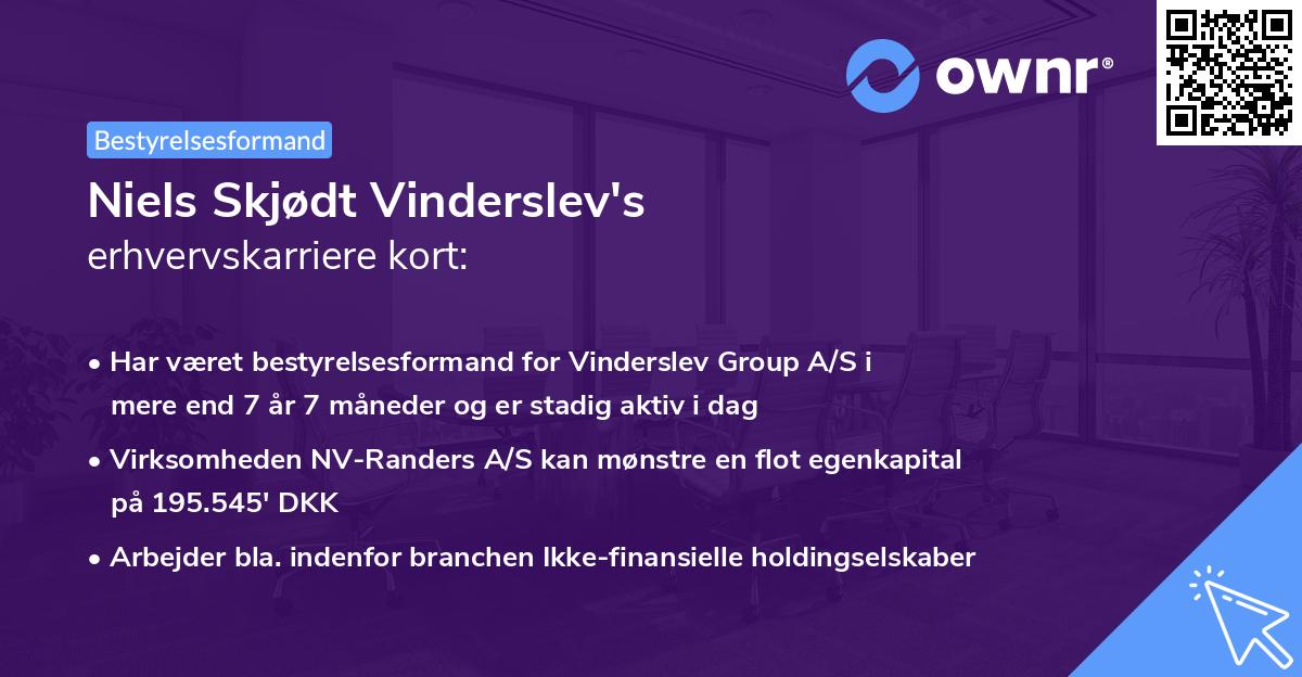 Niels Skjødt Vinderslev's erhvervskarriere kort