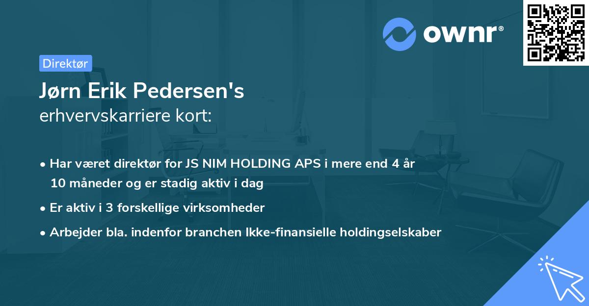 Jørn Erik Pedersen's erhvervskarriere kort