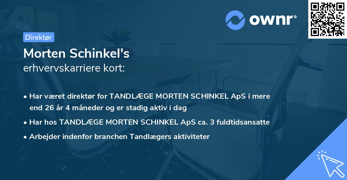 Morten Schinkel's erhvervskarriere kort
