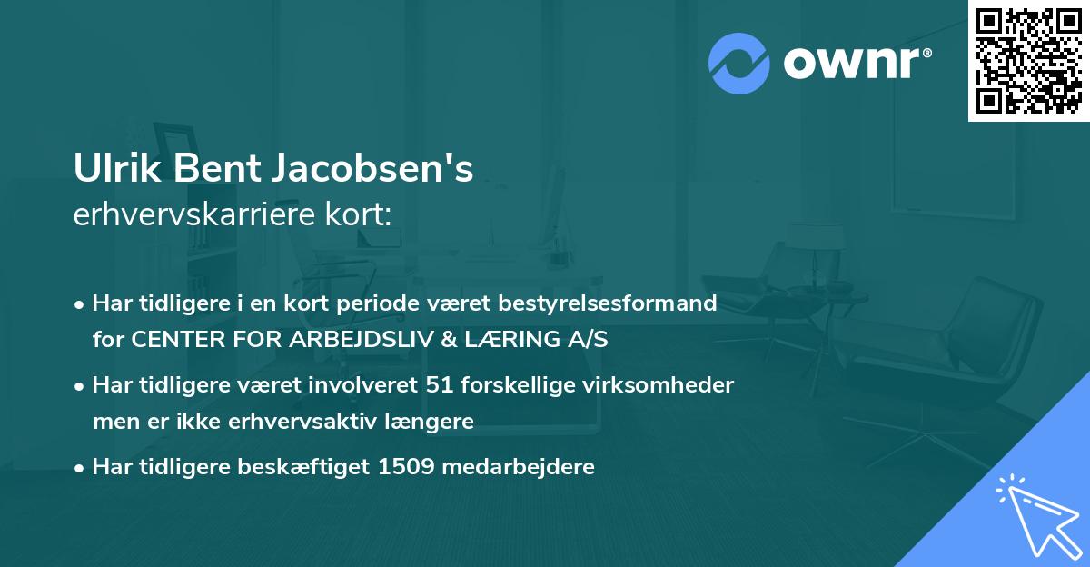 Ulrik Bent Jacobsen's erhvervskarriere kort