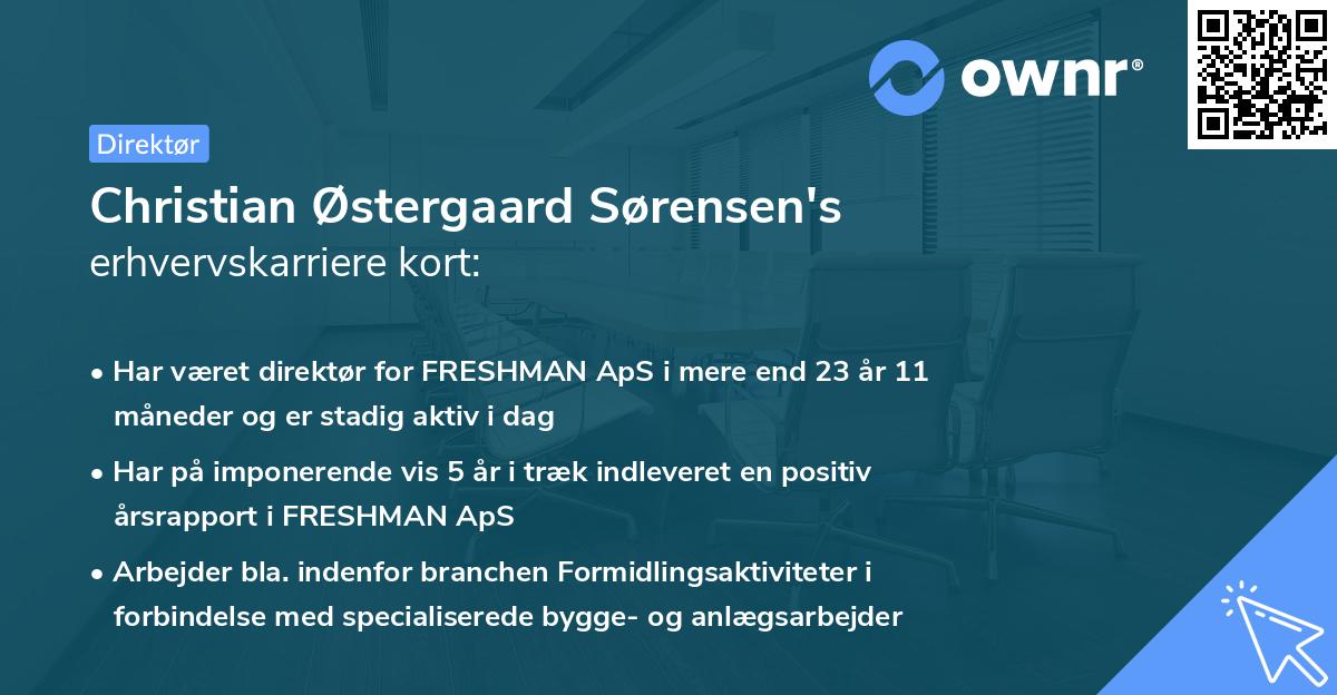 Christian Østergaard Sørensen's erhvervskarriere kort
