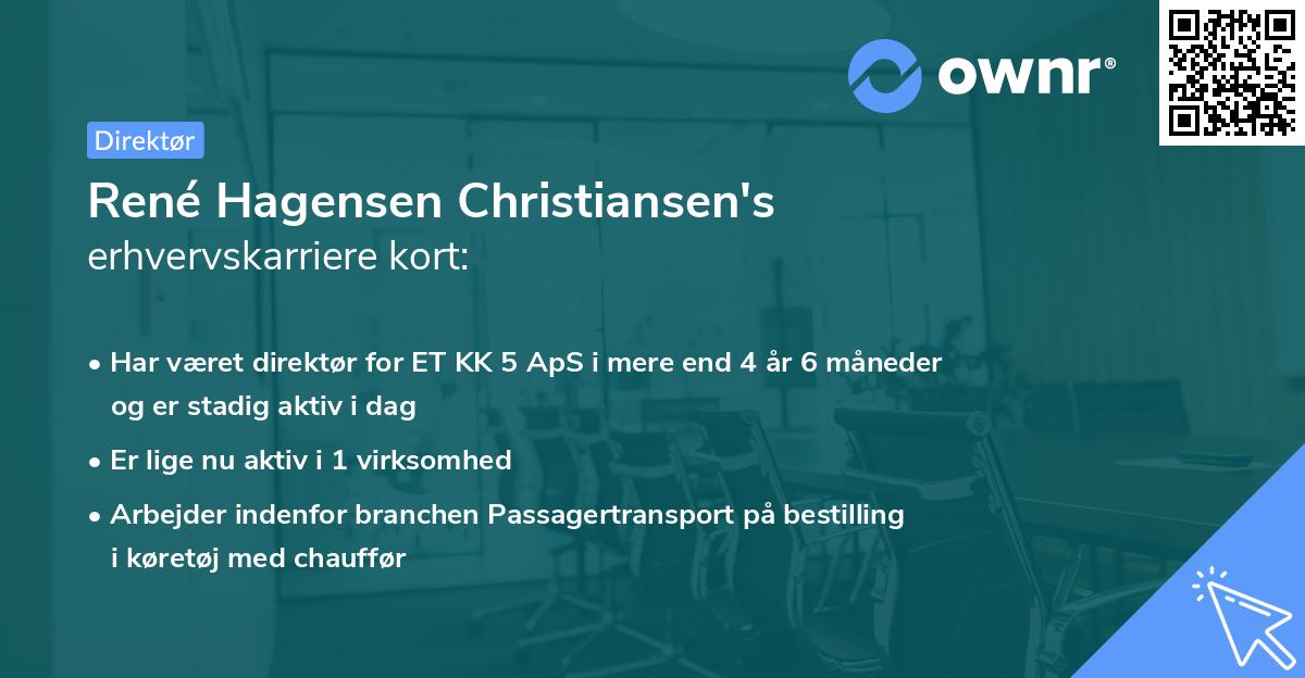 René Hagensen Christiansen's erhvervskarriere kort