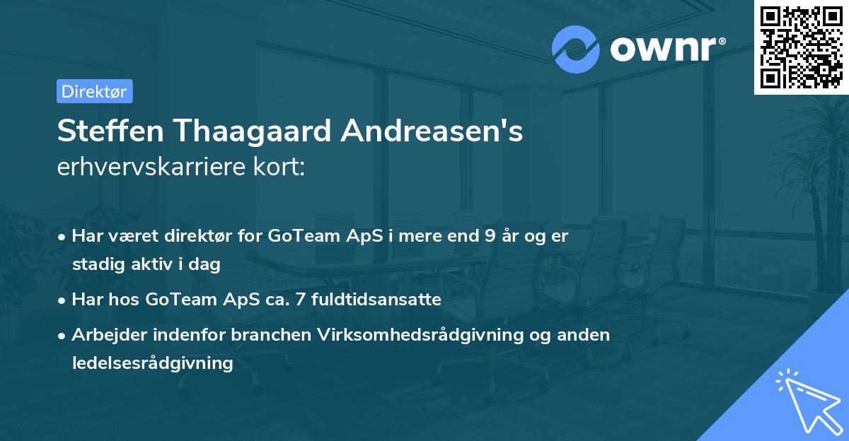 Steffen Thaagaard Andreasen's erhvervskarriere kort