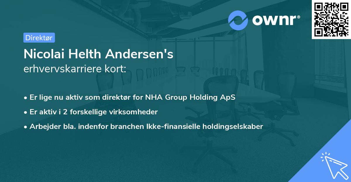 Nicolai Helth Andersen's erhvervskarriere kort