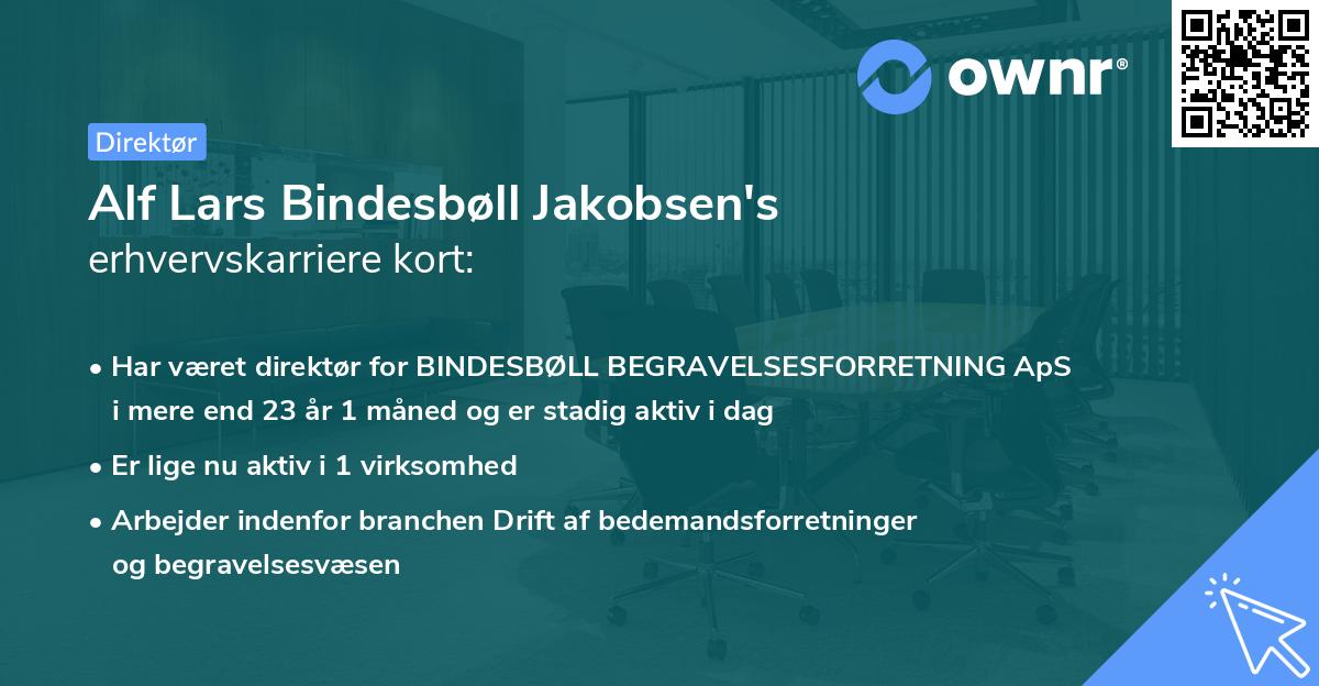 Alf Lars Bindesbøll Jakobsen's erhvervskarriere kort