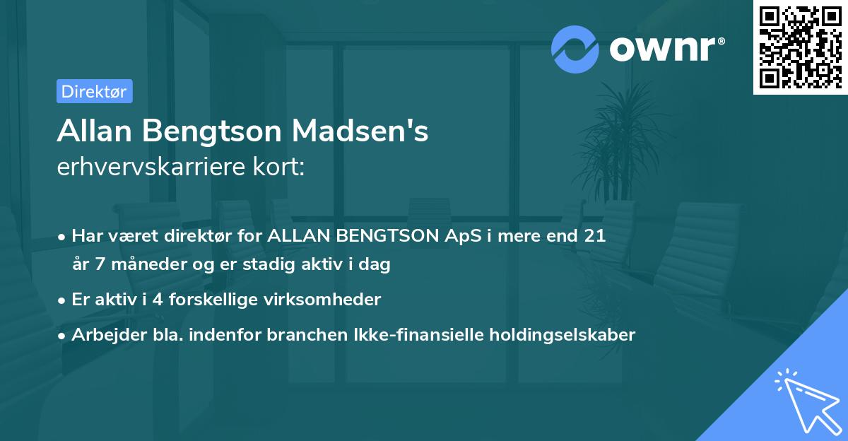 Allan Bengtson Madsen's erhvervskarriere kort