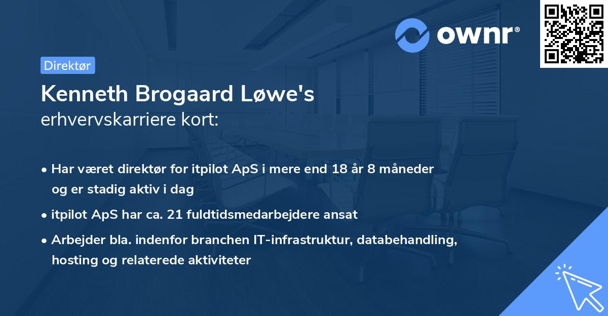 Kenneth Brogaard Løwe's erhvervskarriere kort