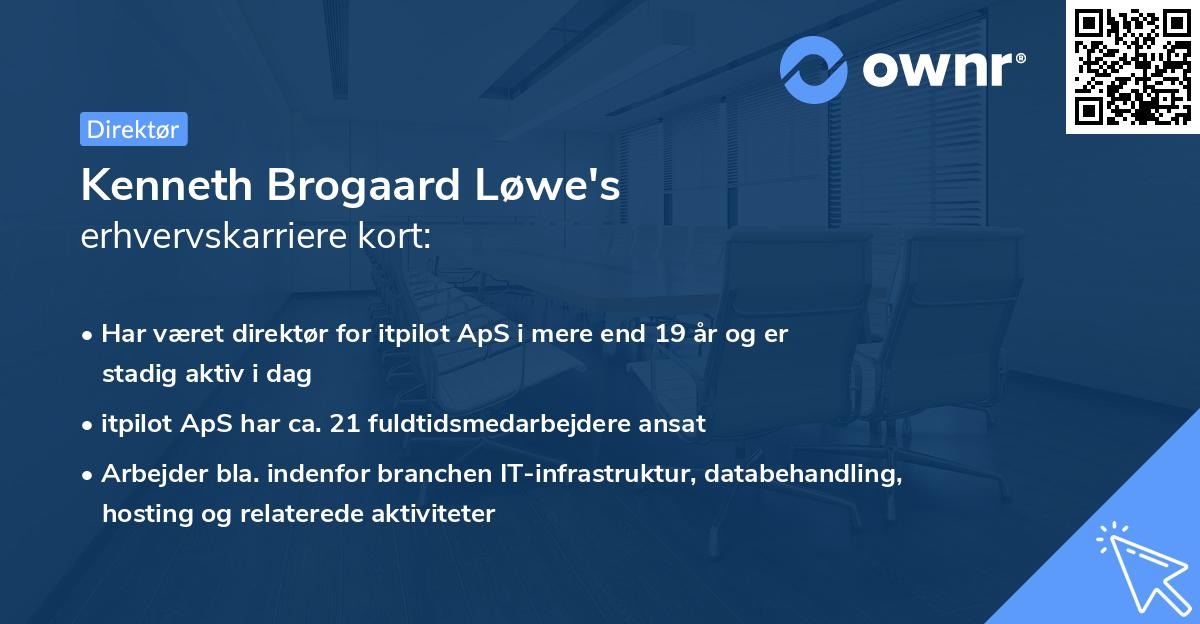 Kenneth Brogaard Løwe's erhvervskarriere kort