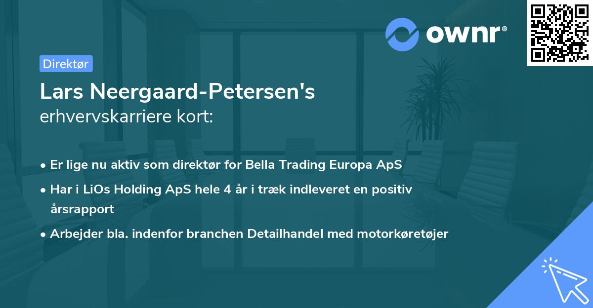 Lars Neergaard-Petersen's erhvervskarriere kort
