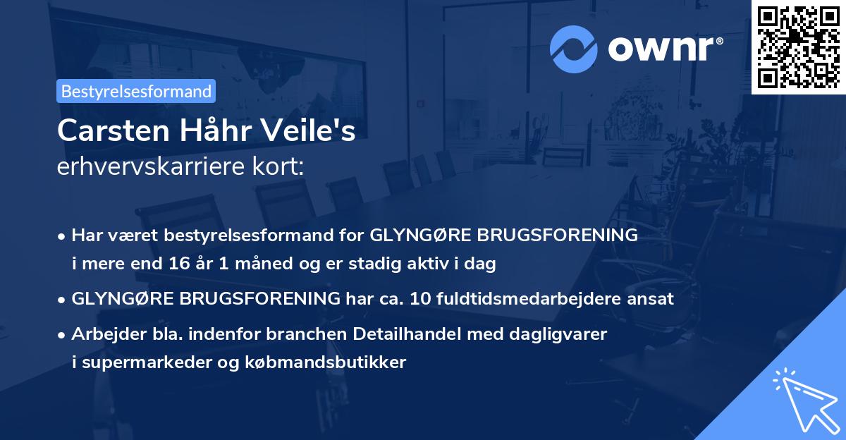Carsten Håhr Veile's erhvervskarriere kort