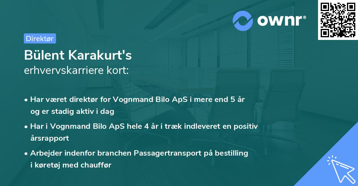 Bülent Karakurt's erhvervskarriere kort