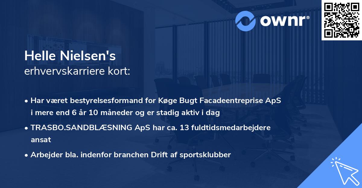 Helle Nielsen's erhvervskarriere kort