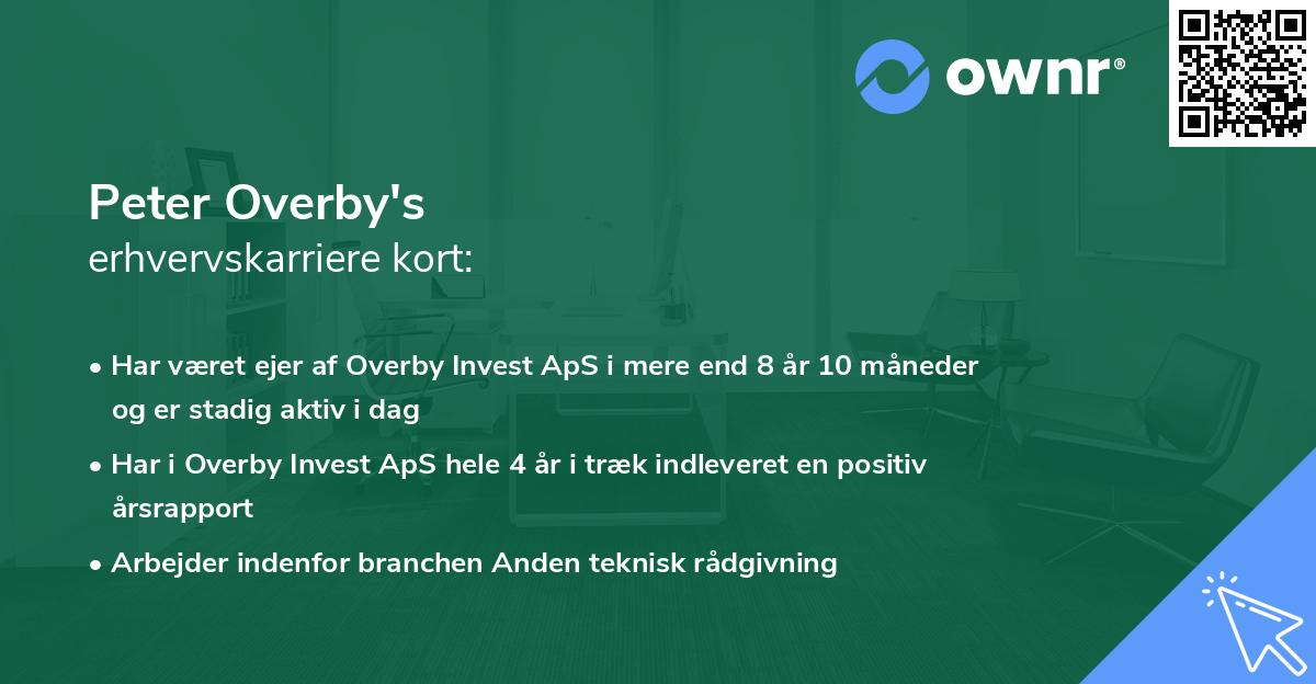 Peter Overby's erhvervskarriere kort