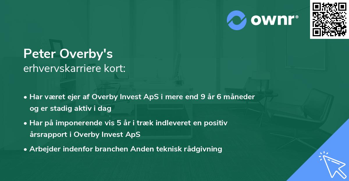 Peter Overby's erhvervskarriere kort