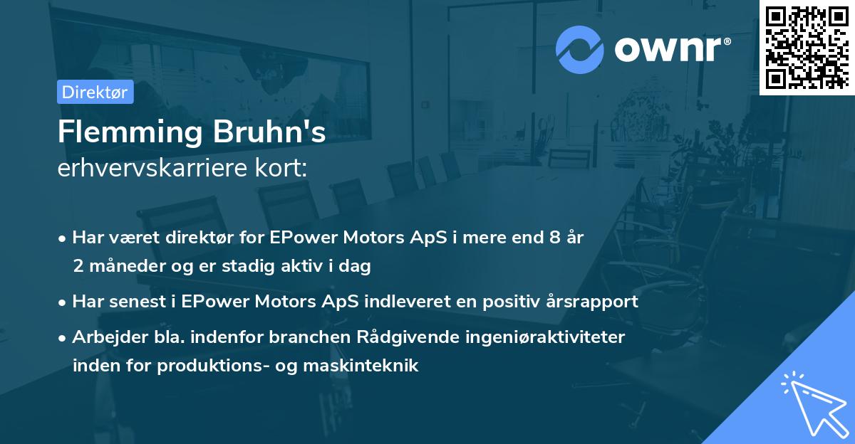 Flemming Bruhn's erhvervskarriere kort