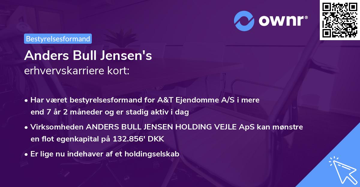 Anders Bull Jensen's erhvervskarriere kort