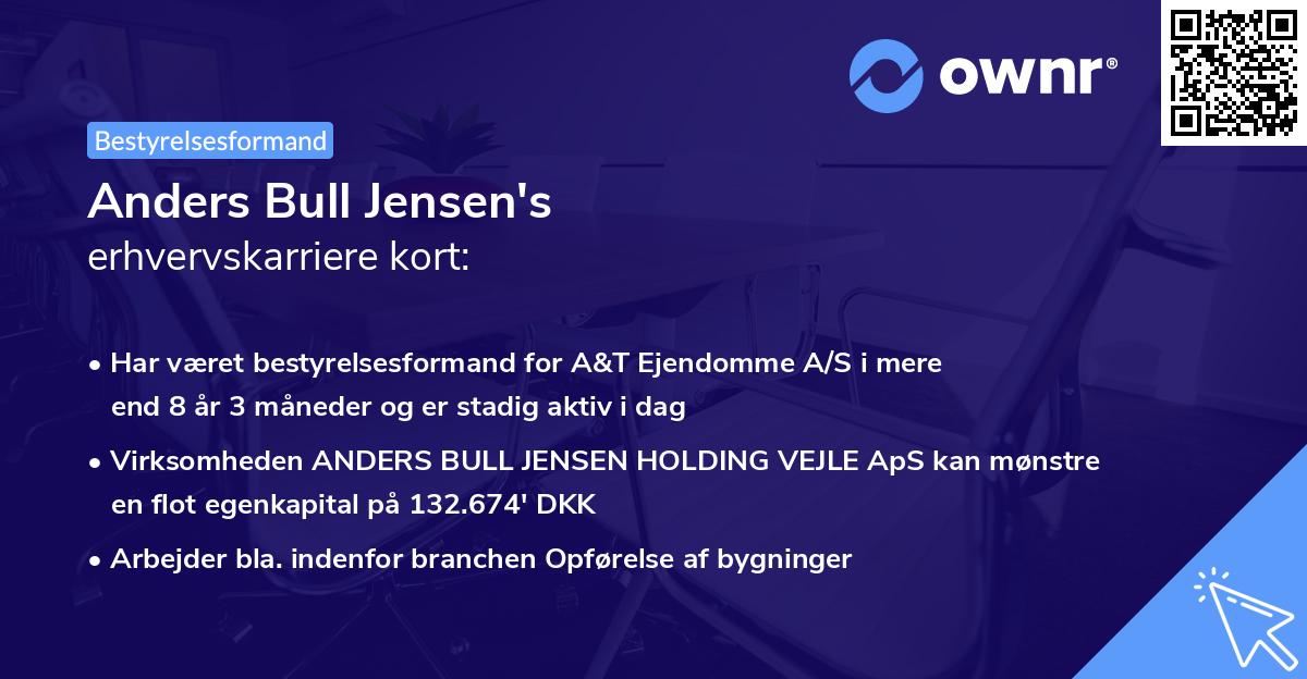 Anders Bull Jensen's erhvervskarriere kort