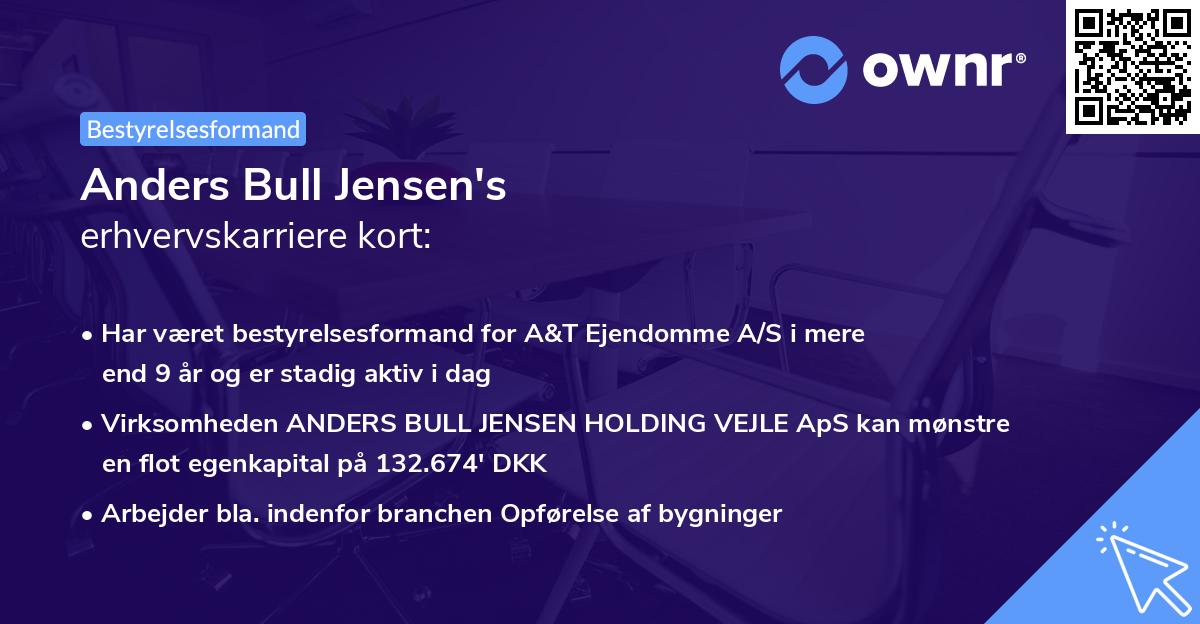 Anders Bull Jensen's erhvervskarriere kort