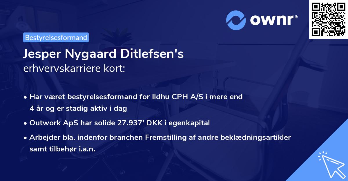 Jesper Nygaard Ditlefsen's erhvervskarriere kort