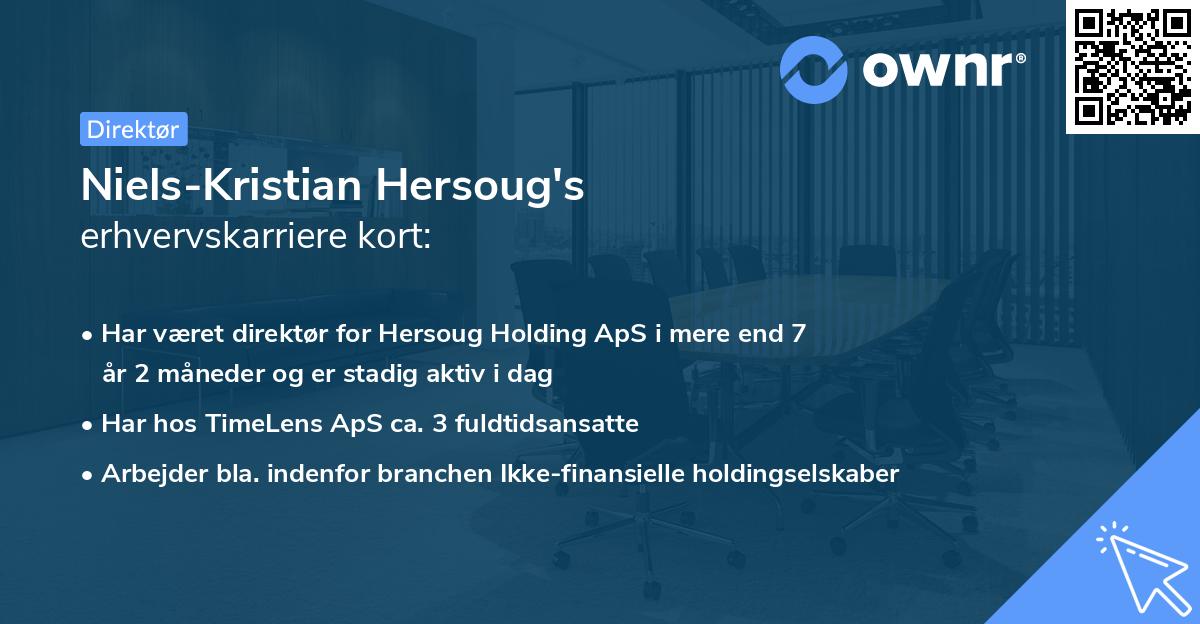 Niels-Kristian Hersoug's erhvervskarriere kort