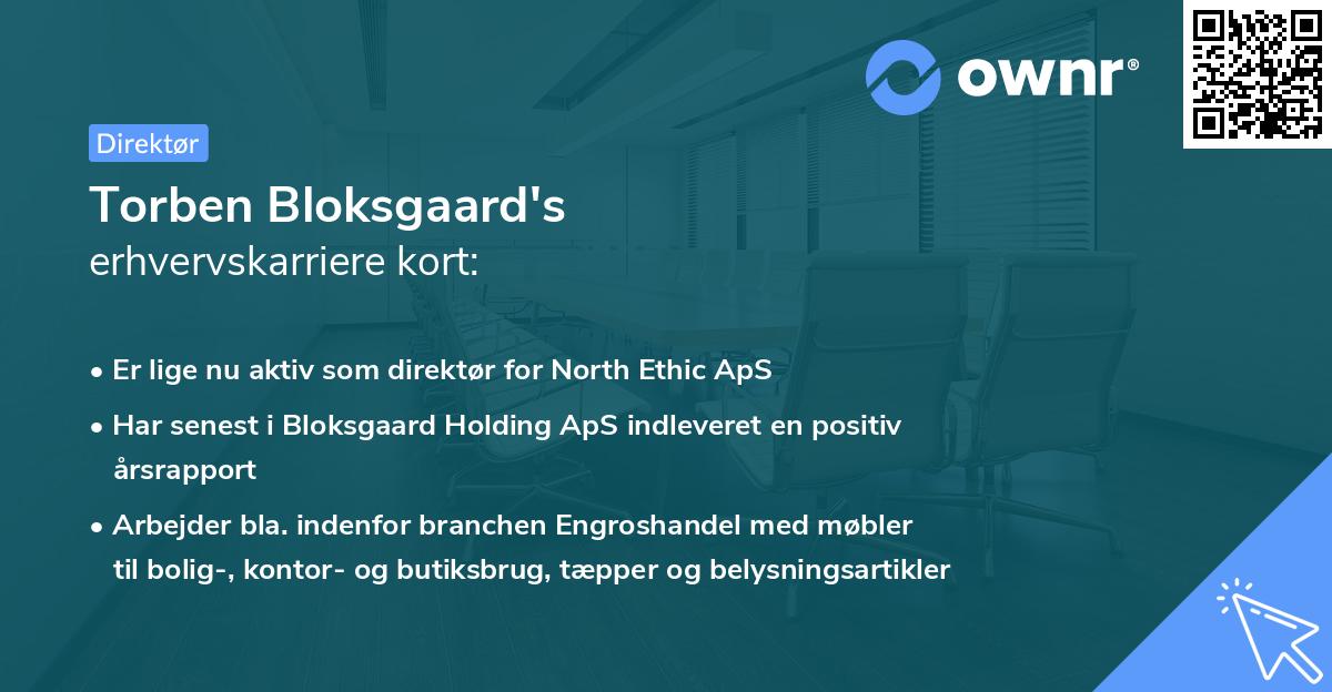 Torben Bloksgaard's erhvervskarriere kort