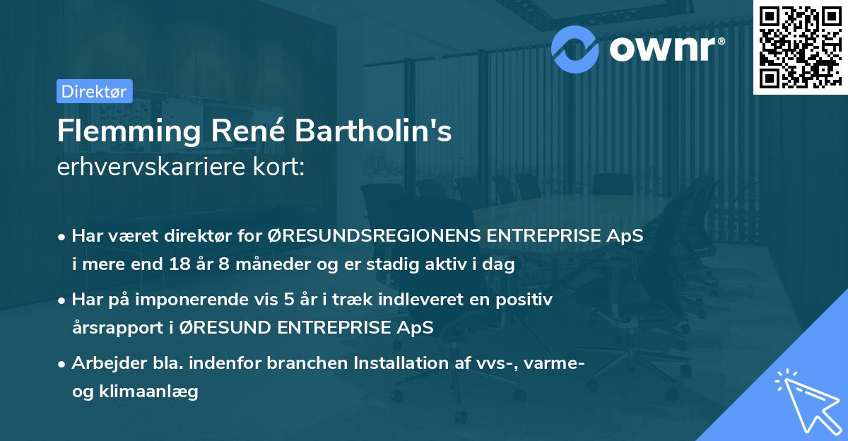 Flemming René Bartholin's erhvervskarriere kort