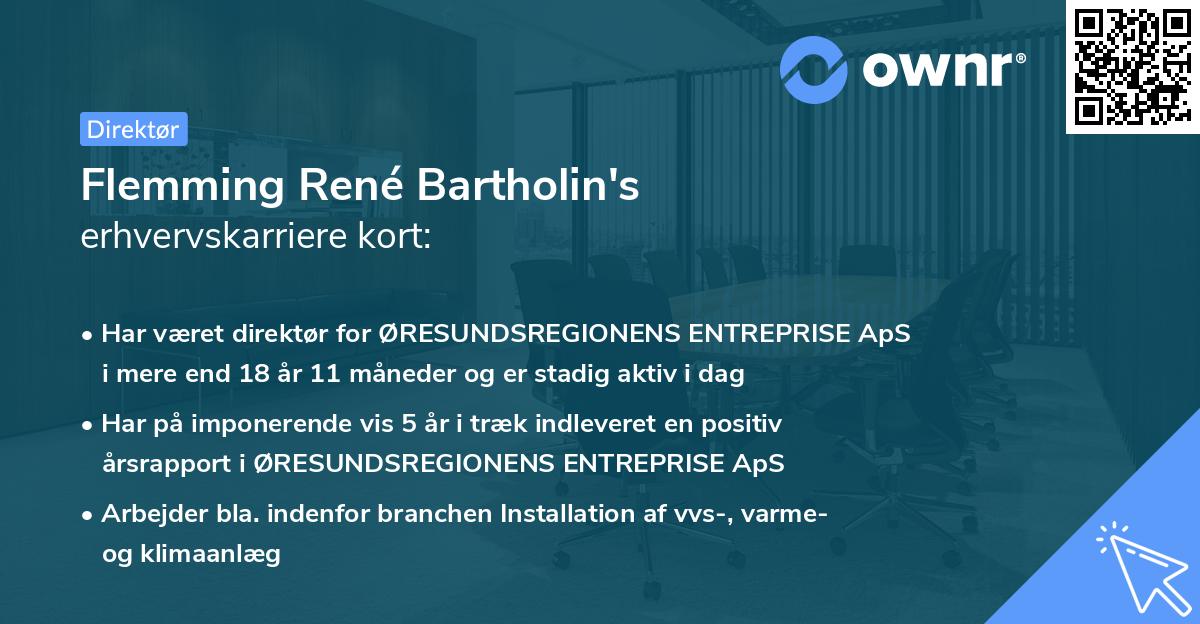 Flemming René Bartholin's erhvervskarriere kort