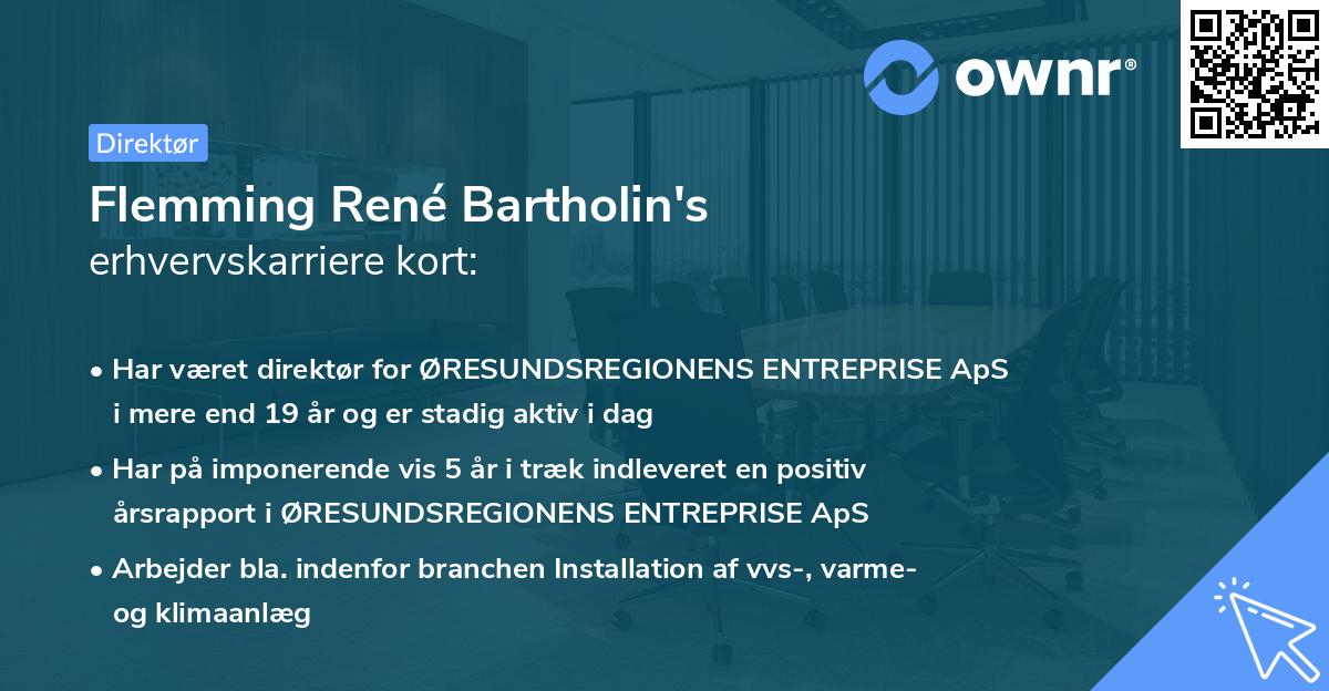 Flemming René Bartholin's erhvervskarriere kort