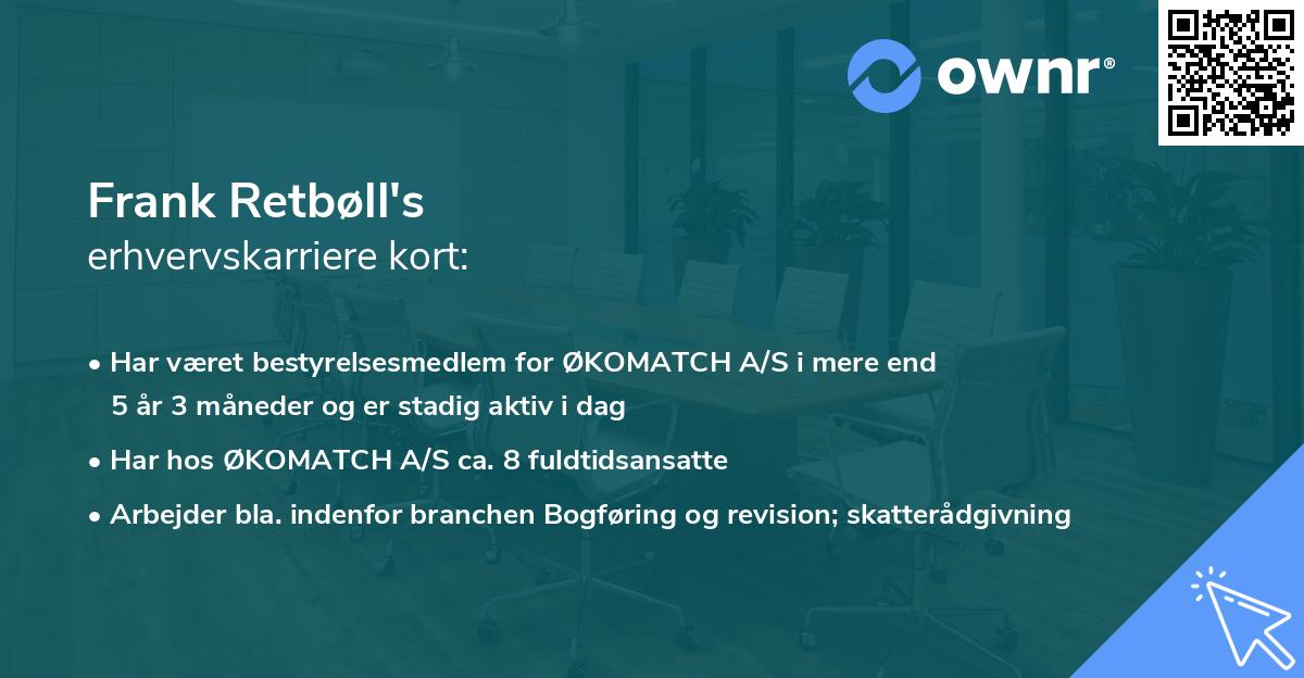 Frank Retbøll's erhvervskarriere kort
