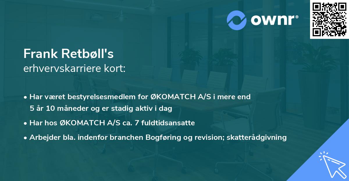 Frank Retbøll's erhvervskarriere kort