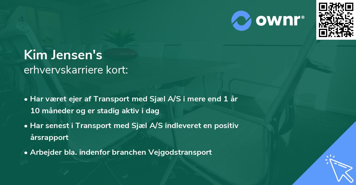 Kim Jensen's erhvervskarriere kort