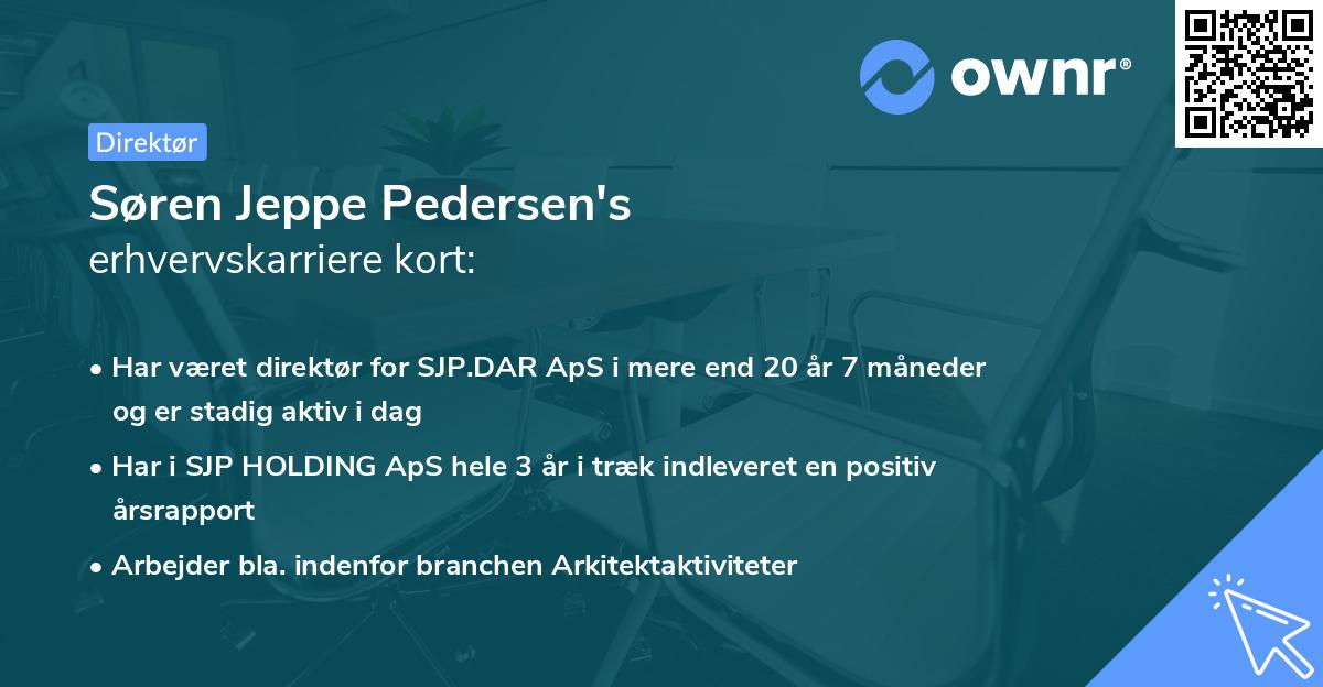 Søren Jeppe Pedersen's erhvervskarriere kort