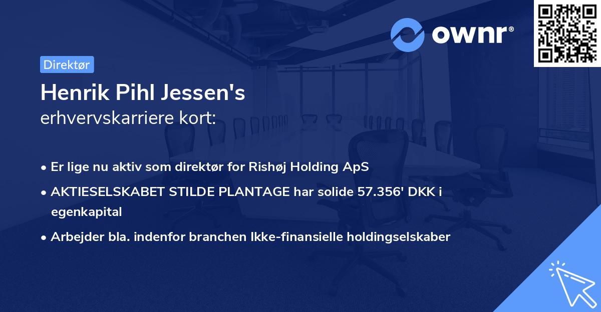 Henrik Pihl Jessen's erhvervskarriere kort
