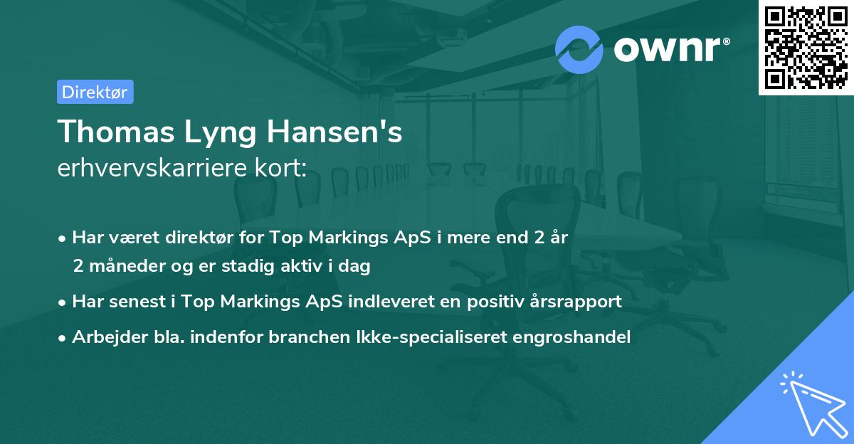 Thomas Lyng Hansen's erhvervskarriere kort