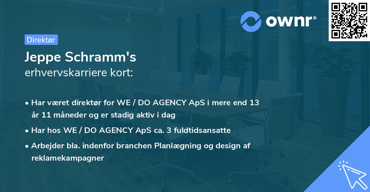 Jeppe Schramm's erhvervskarriere kort