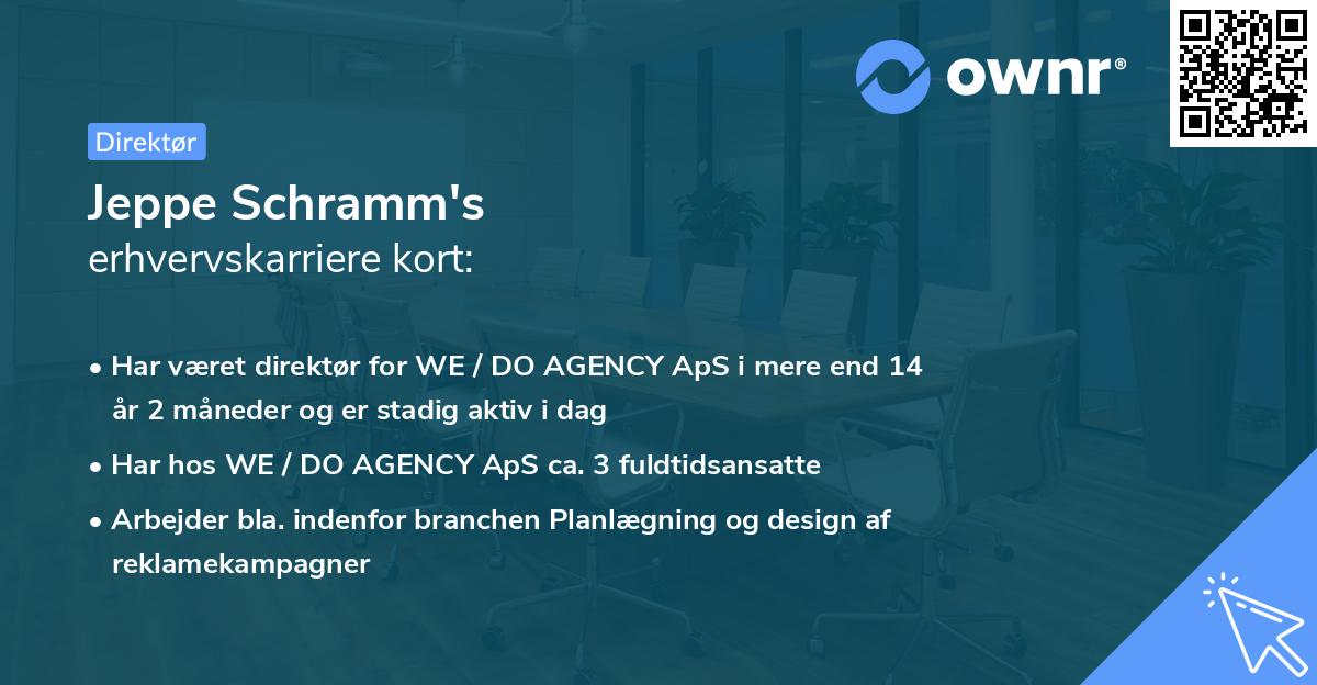 Jeppe Schramm's erhvervskarriere kort