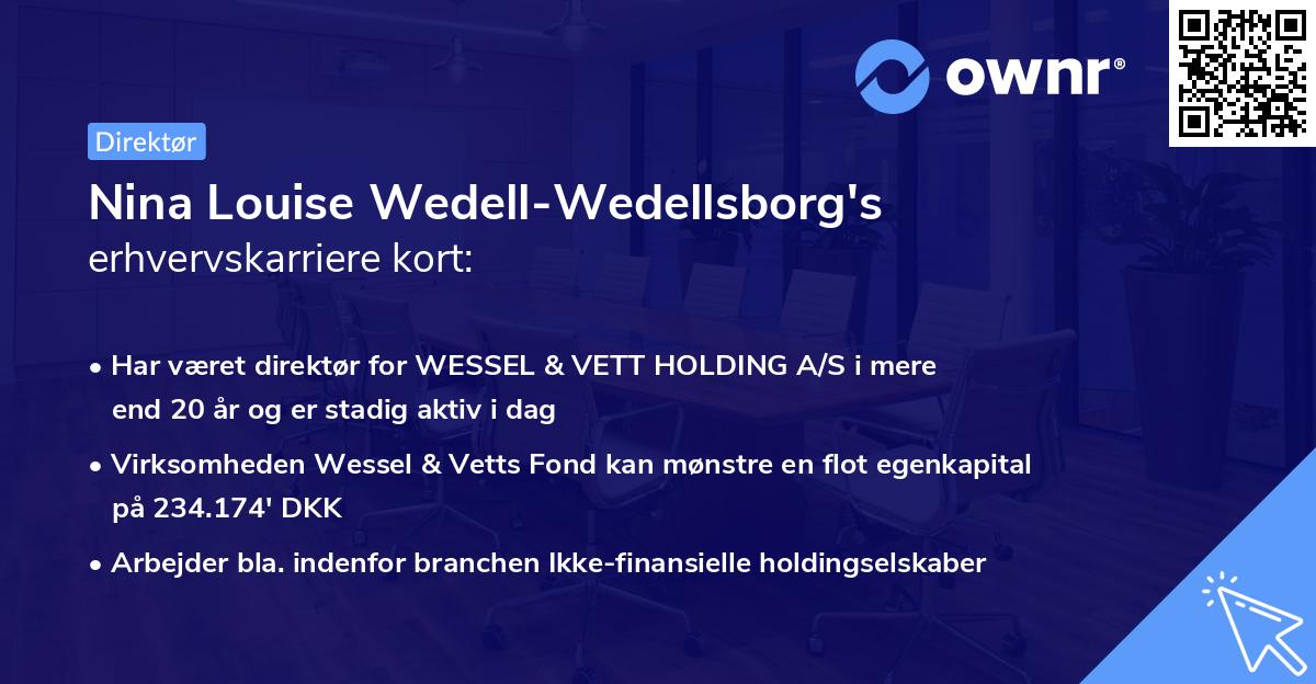 Nina Louise Wedell-Wedellsborg's erhvervskarriere kort