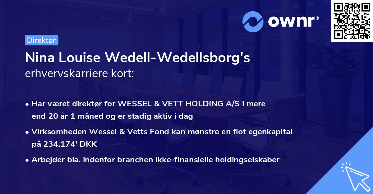 Nina Louise Wedell-Wedellsborg's erhvervskarriere kort
