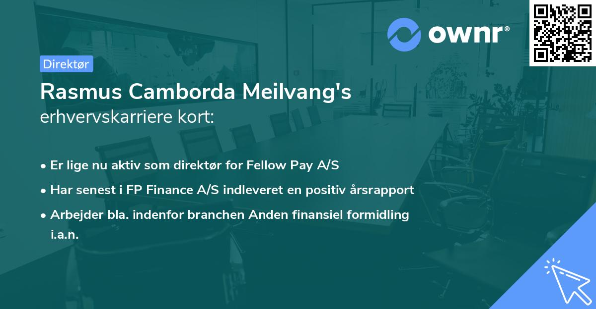 Rasmus Camborda Meilvang's erhvervskarriere kort