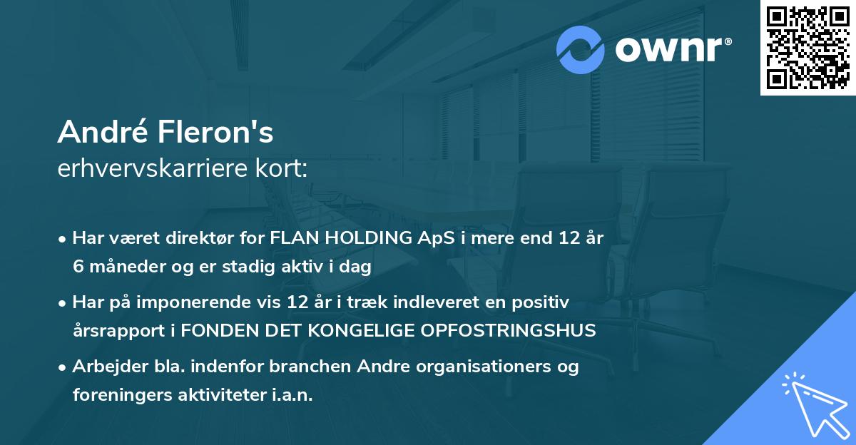André Fleron's erhvervskarriere kort